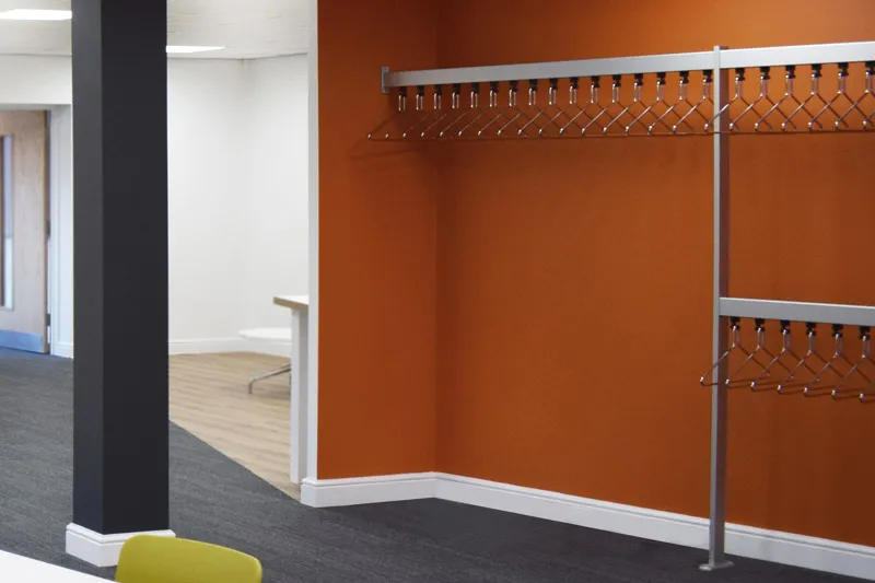 Floor to Wall Mounted Coat Rails | Cloakroom Solutions
