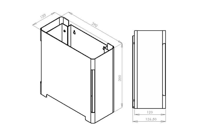 Cool Line CL-262 Paper Towel Dispenser Dimensions | Cloakroom Solutions
