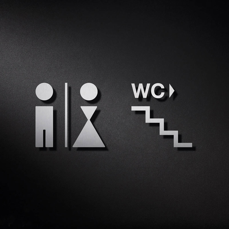 PHOS P0215 Combination WC Sign | Cloakroom Solutions