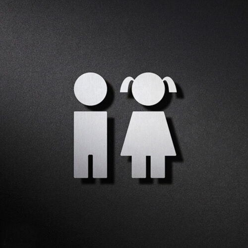 PHOS P0701 Boys & Girls WC Sign | Cloakroom Solutions
