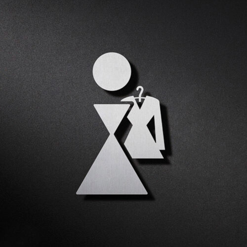 PHOS P1401 Female Cloakroom Sign | Cloakroom Solutions