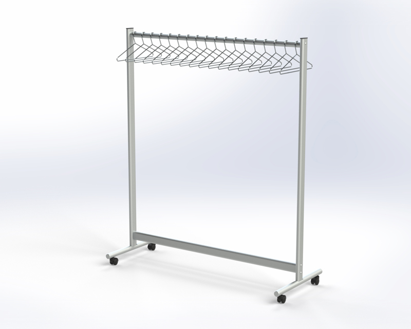RGW40 Mobile Coat Rail | Cloakroom Solutions
