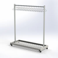 RGW40LRB Mobile Coat Rail & Luggage Rack | Cloakroom Solutions