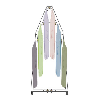 FLX102 Mobile Coat & Bag Rail Configurations | Cloakroom Solutions