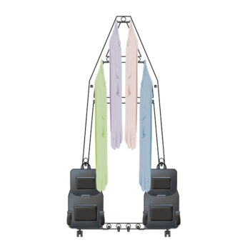 FLX102 Mobile Coat & Bag Rail Configurations | Cloakroom Solutions