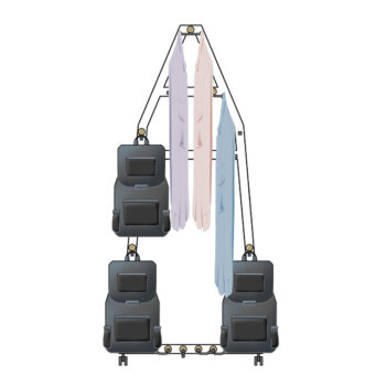 FLX102 Mobile Coat & Bag Rail Configurations | Cloakroom Solutions