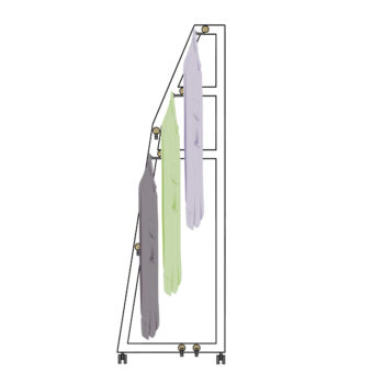 FLX51 Mobile Coat & Bag Rail Configurations | Cloakroom Solutions