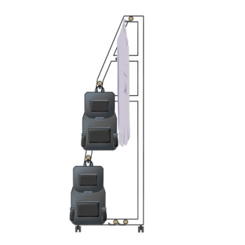 FLX51 Mobile Coat & Bag Rail Configurations | Cloakroom Solutions